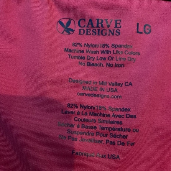 Carve Designs Bikini Bottoms NWT Bolinas Plum Ball Hibiscus Tides Size L - Picture 7 of 14